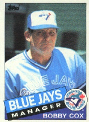 1985 Topps Baseball Cards      411     Bobby Cox MG
